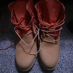 Timberland | Shoes | Timberland Tan And Red Combat Boots  display picture 3